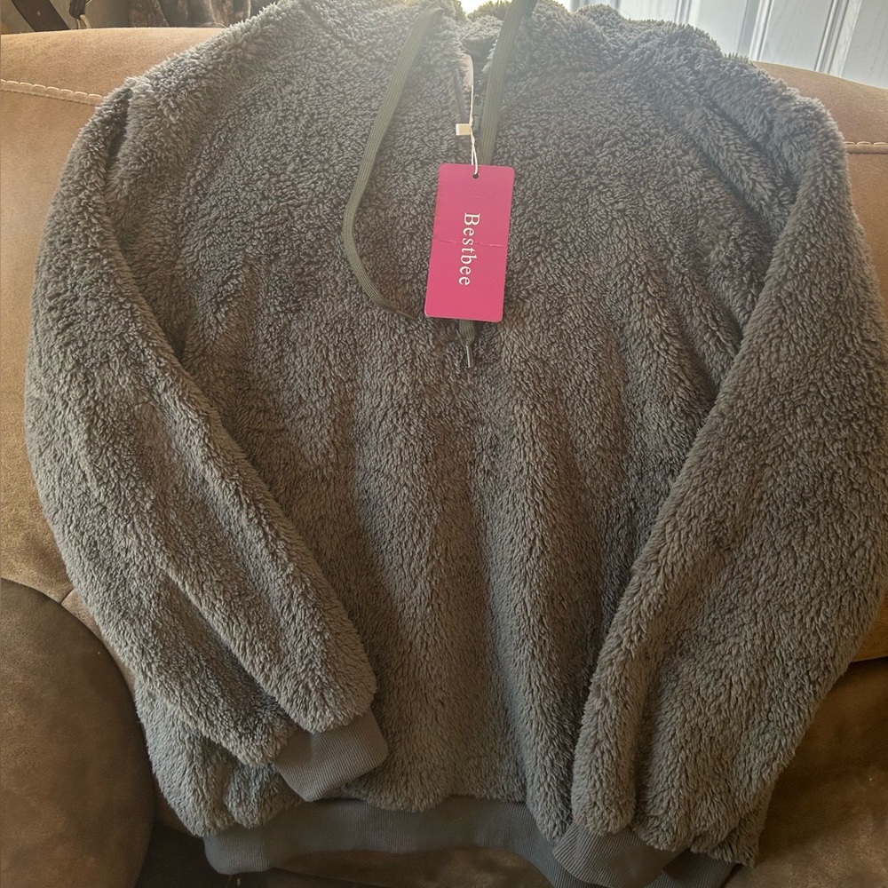 Women's Cozy Sherpa Hoodie in Gray